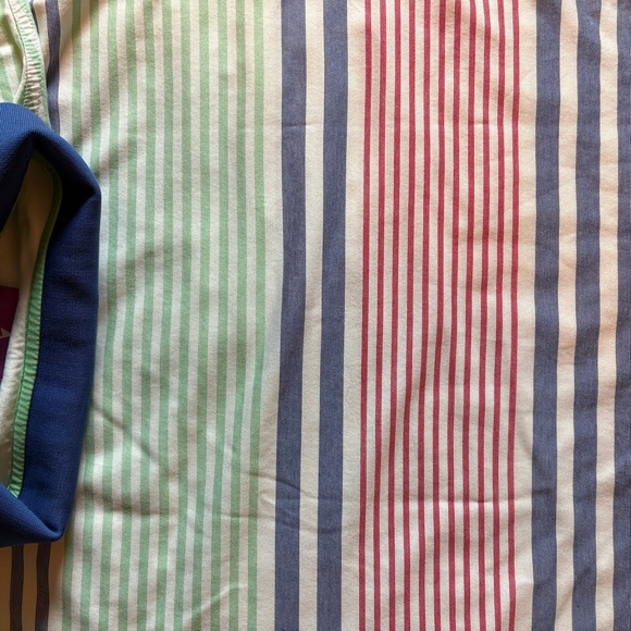 Aristo Pullover Striped Short Sleeve Polo Collared Shirt, Men's Size Medium - Picture 6 of 13